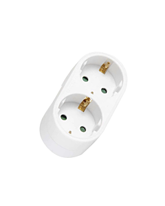Разклонител DLFI, 2 Гнезда, 220V, Без кабел, Бял - 17706