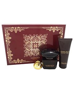Versace Crystal Noir Комплект за жени EDT тоалетна вода 90 ml + лосион за тяло 100 ml + ключодържател