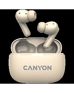 TWS Bluetooth слушалки CANYON headset OnGo TWS-10 ANC+ENC Beige CNS-TWS10BG CNS-TWS10BG