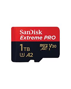 Карта памет SANDISK Extreme PRO microSDXC, 1TB, Class 10 U3, A2, V30, 140 MB/s с адаптер до SD