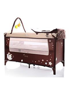 Moni Детска кошара Sleepy, бежова, 2 нива