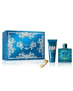Versace Eros Комплект за мъже EDT тоалетна вода 100 ml + душ гел 100 ml + щипка за банкноти