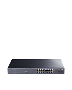 Суич Cudy GS1020PS2, 16 x Gigabit PoE, 2 x Gigabit SFP