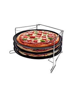 Тави за пица комплект Kinghoff KH 1480, 4 части, 32.3 см, Черен