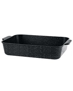 Тава за печене Oliver Voltz OV54322CS30, 30x21x5.7 см, Емайлирана, Незалепващо покритие, Индукция, Черен меланж