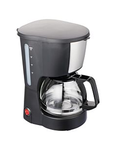 Кафемашина Rosberg R51170F, 600W, 600 ml, Стъклена кана, Пластмасов филтър, Черен