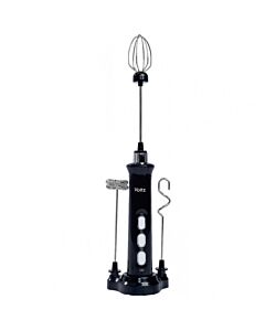 Мини миксер за фрапе Oliver Voltz OV51163F, 2.5W, 120 мин, 3 скорости, 3 приставки, USB, Черен