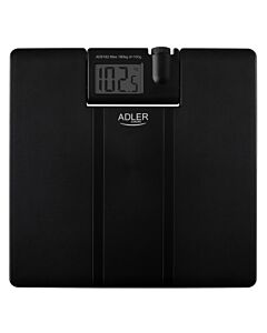 Кантар Adler AD 8182, До 180 кг, Проектор, LCD дисплей, 4 x ААA, Черен