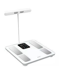 Кантар - анализатор Klausberg KB 7857, До 180 кг, Bluetooth, Android/iOS, LCD дисплей, 14 телесни стойности, Бял