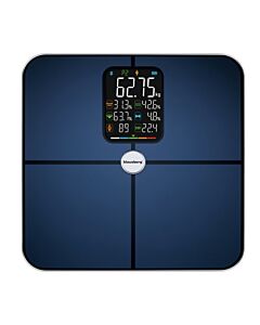 Дигитален кантар Klausberg KB 7940, 180 Kg, BIA, LCD, Bluetooth, 12 показателя, Закалено стъкло, Тъмносин
