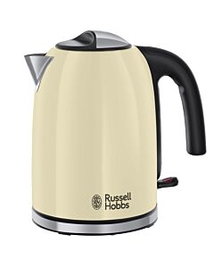 Електрическа кана Russell Hobbs Colours Plus Classic Cream 20415‑70, 2400W, 1.7 л, Бързо завиране, Скрит нагревател, 360° основа, Индикатор, Кремав