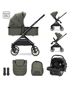 Lorelli Д.КОЛИЧКА REYA 3in1 GREEN с реверсивна дръжка