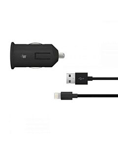 Just Wireless Lightning 2.1A USB Car Charger - зарядно за кола с USB изход и Lightning кабел за iPhone, iPad и устройства с Lightning порт (черен)