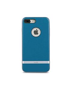 Moshi Napa Case - кожен кейс за iPhone 8 Plus, iPhone 7 Plus (син)