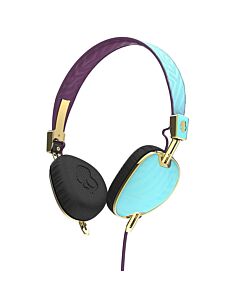 Skullcandy Navigator Knockout - дизайнерски слушалки с микрофон и контрол на звука за мобилни устройства (син)