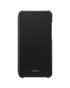 Huawei Flip Cover - полиуретанов калъф за Huawei Honor 8 Lite (черен)