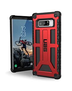 Urban Armor Gear Monarch Graphite - удароустойчив хибриден кейс за Samsung Galaxy Note 8 (червен)