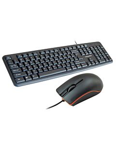 Infapower Wired Combo Full Size USB Keyboard and Mouse - комплект клавиатура и мишка за Mac и PC (черен)