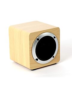 Omega Speaker OG61W Wooden 5W, 4 in. Bluetooth V4.2 TWS System - безжичен портативен спийкър за мобилни устройства (светлокафяв)