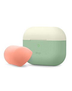 Elago Duo Silicone Case - силиконов калъф за Apple Airpods Pro (зелен-бял)