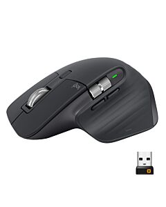 Logitech MX Master 3 Advanced Wireless Mouse - безжична мишка за PC и Mac (тъмносив)