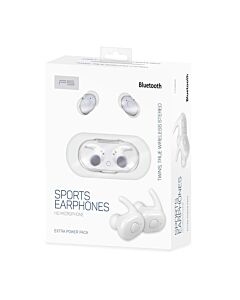 Platinet Freestyle Bluetooth Earphones Sport + Charging Station FS1083W - безжични блутут слушалки със станция за зареждане (бял)