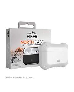 Eiger North AirPods Pro Protective Case - удароустойчив силиконов калъф за Apple Airpods Pro (бял)