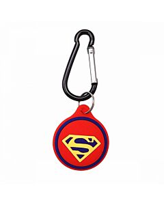 Loco Cartoon Superman Apple AirTag Case - силиконов кейс с карабинер за Apple AirTag (червен)