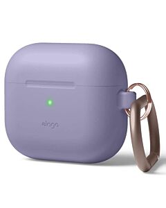 Elago AirPods 3 Silicone Hang Case - силиконов калъф с карабинер за Apple AirPods 3 (лилав)