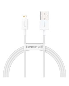 Baseus Superior Lightning USB Cable (CALYS-A02) - USB кабел за Apple устройства с Lightning порт (100 см) (бял)