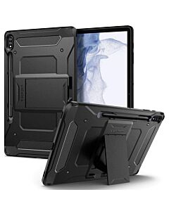Spigen Tough Armor Pro Case - хибриден кейс с най-висока степен на защита за Samsung Galaxy Tab S8 Plus, Galaxy Tab S7 Plus (черен)