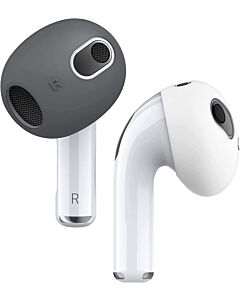 Elago AirPods 3 Secure Fit - антибактериални силиконови калъфчета за Apple AirPods 3 (4 броя) (бял-сив)