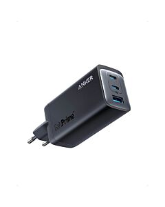 Anker 737 GaN Prime 120W - захранване за ел. мрежа за лаптопи, смартфони и таблети с USB-A и 2xUSB-C изходи с технология за бързо зареждане (черен)