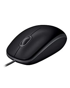 Logitech B110 Silent USB Optical Mouse - жична мишка за PC и Mac (черен)