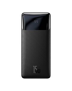 Baseus Bipow Digital Display Power Bank 15W 20000mAh (PPBD050101) - външна батерия с 1xUSB-C и 2xUSB-A изходи с технология за бързо зареждане (черен)
