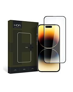 Hofi Glass Pro Plus Tempered Glass 2.5D - калено стъклено защитно покритие за дисплея на iPhone 15 Pro (черен-прозрачен)
