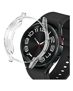 Tech-Protect Defense Slim Watch Case - качествен твърд кейс за Samsung Galaxy Watch 6 Classic 47мм (прозрачен)