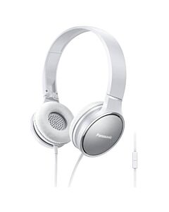 Panasonic Over-Ear Wired Stereo Headphones - слушалки с микрофон за мобилни устройства с 3.5 мм стерео-жак (бял)