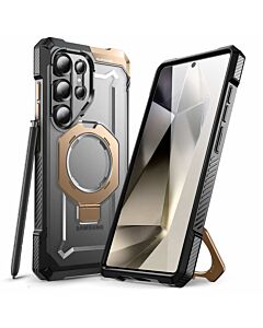 i-Blason SUPCASE Unicorn Beetle Defender MagSafe Case - хибриден удароустойчив кейс с MagSafe за Samsung Galaxy S25 Ultra (черен-златист)