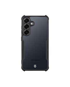 Tactical Quantum Stealth Hybrid Case - хибриден удароустойчив кейс за Samsung Galaxy S25 (черен-прозрачен)