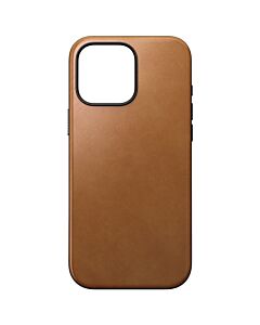 Кожен (естествена кожа) кейс с MagSafe за iPhone 17 Pro Max - Nomad Modern Leather MagSafe Case (светлокафяв)