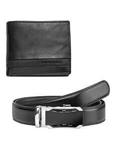 Мъжки комплект портфейл и колан Silver Flame - 110 см SFS-026M