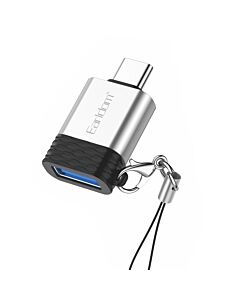 Преходник Earldom ET-OT64, USB F към Type-C, OTG, Сребрист - 40209