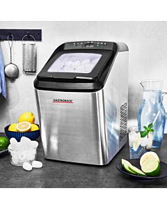Ледогенератор Gastroback с 2 размера на кубчета лед, натоварване до 15 кг/ден, 145W