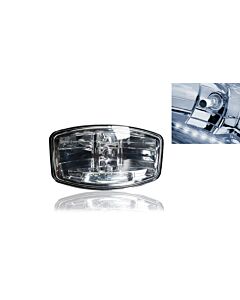 Един 1 Брой Халоген, Фар, 265mm X 161mm, 12V 24V, Крушка H7 + 6 LED ЛЕД Диода, E-Mark, За Камион, Трактор, Багер, Земеделски Машини и др.  HAL002