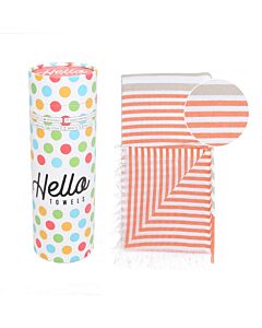 Hello Towels Hello Towels памучна кърпа Bali, Оранжево/ Бежово 10780