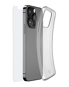 Cellular line Пакет за iPhone 13 Pro - прозрачен калъф + протектор 8395