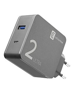 Cellular line Зарядно PD 220V UltraDuo USB, USB-C 45W USB-C кабел 8548