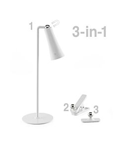 LED магнитна лампа Flexy, 3v1, 3W, 4000K, Бяла