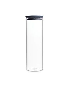 Буркан стъклен Brabantia Stackable 1.9L, Dark Grey